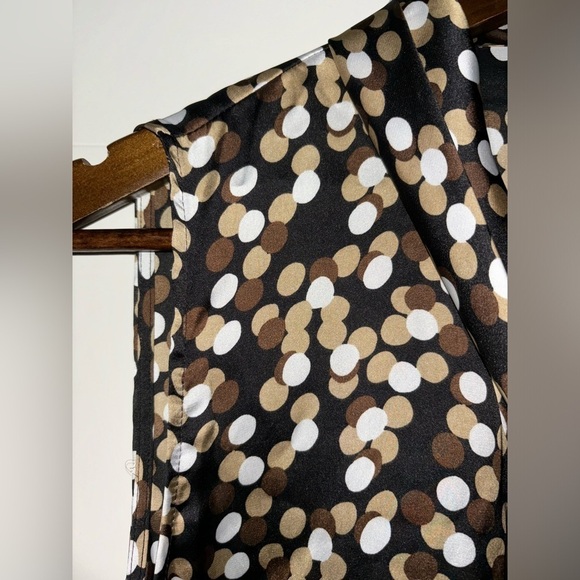 Spense Women Satin Polka Dot Blouse Button Up XL Business Office Work Career - Picture 5 of 8